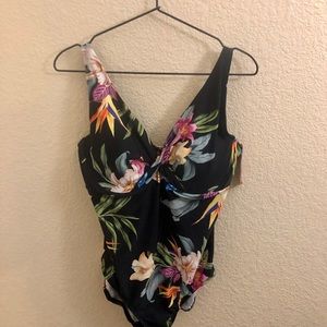 NWT Tropical floral one-piece